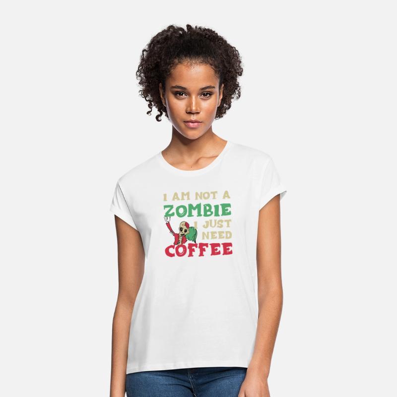 Zombie Slogan I Am A Not zombie Just I Need Coffee