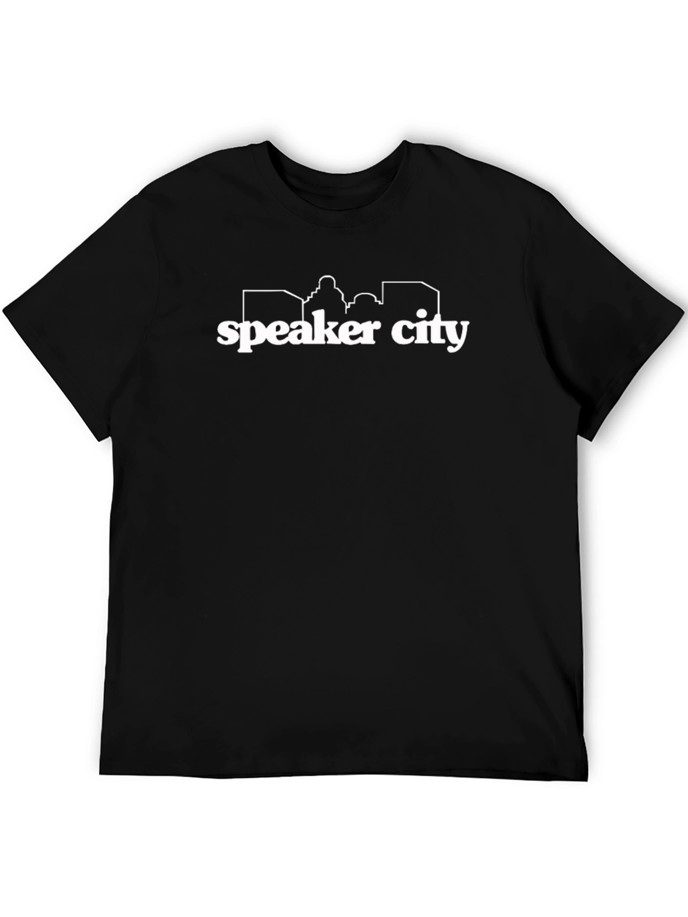 Speaker City Graphic Tee - Stylish Black T-Shirt