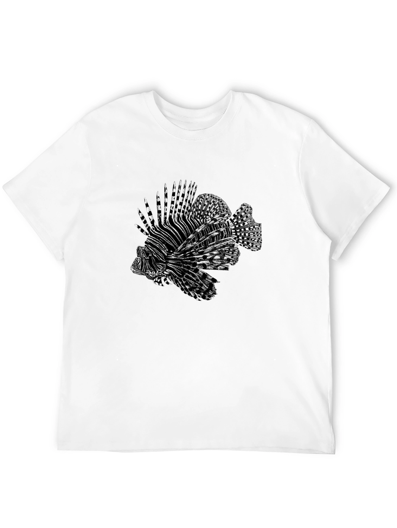 Lionfish Graphic Tee - Cool Black T-Shirt